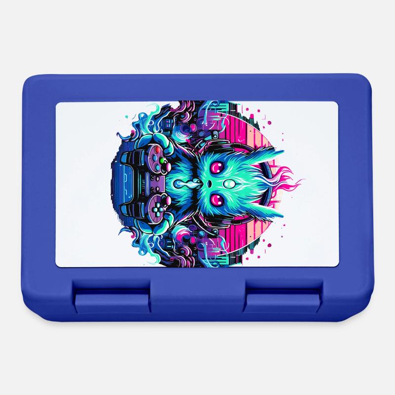 Synthwave Zocker Gaming Alien - Brotdose - Royalblau