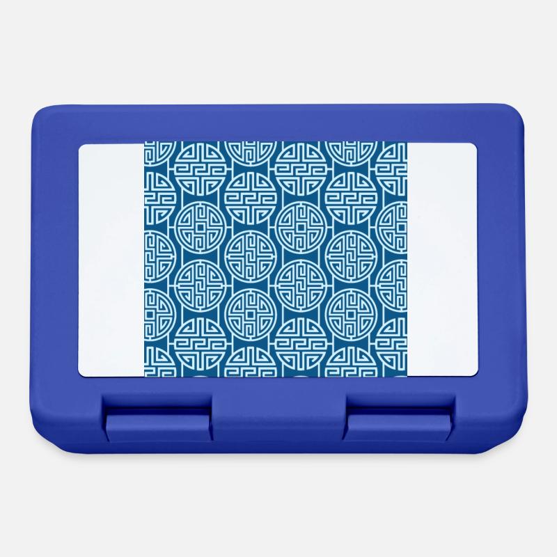 Chinese pattern - Lunchbox - royal blue