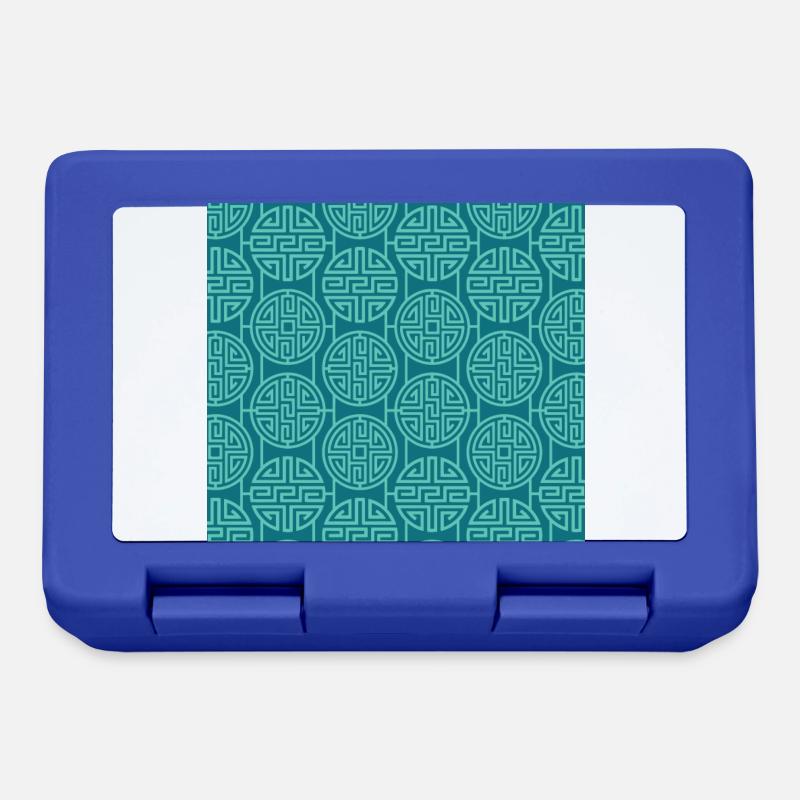 Chinese pattern - Lunchbox - royal blue