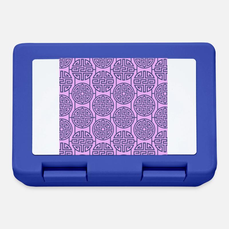 Chinese pattern - Lunchbox - royal blue