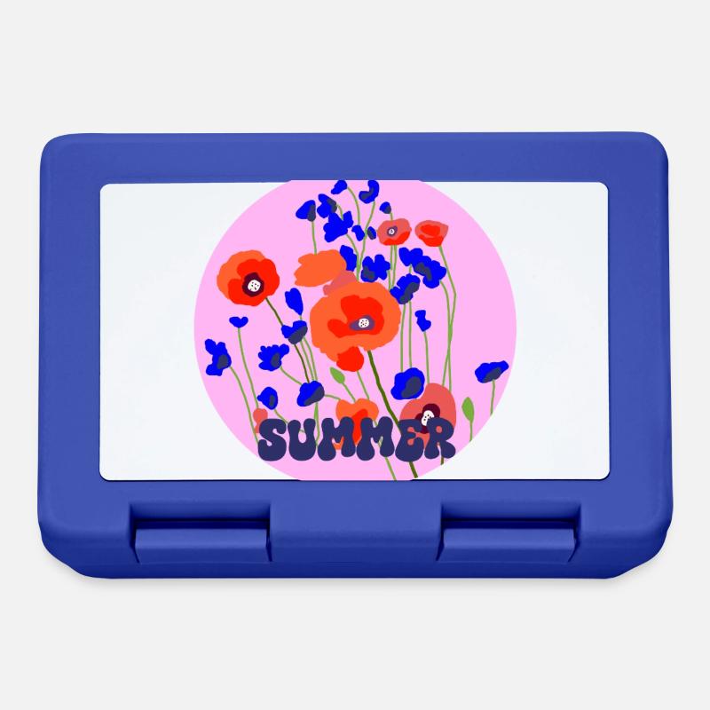 Coquelicot d’été - Boîte à goûter - bleu royal