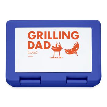 Griller Dad Définition Grillades - Boîte à goûter - bleu royal - Devant