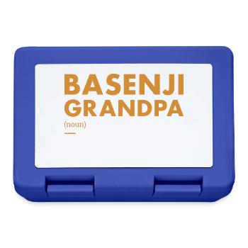 Dog Basenji Grandpa Definition - Brotdose - Royalblau - Vorne