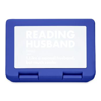 Reader Husband Definition Reading - Lunchbox - royal blue - Front