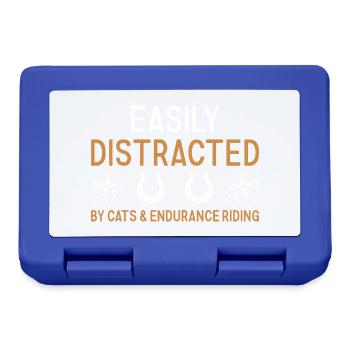 Cycliste Chats facilement distraits et équitation d’endurance - Boîte à goûter - bleu royal - Devant