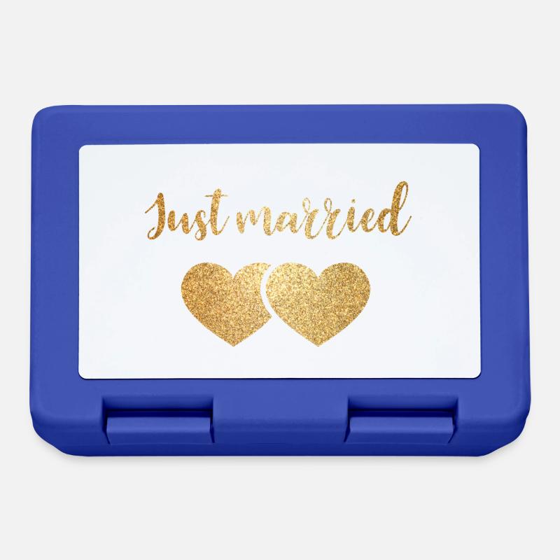 just married 2hearts - Brotdose - Royalblau