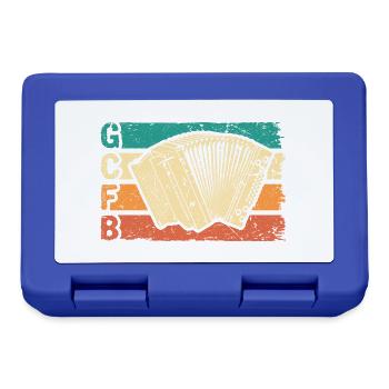 Retro Steirische Harmonika GCFB, Quetschn - Brotdose - Royalblau - Vorne
