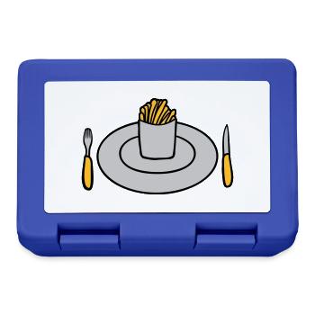 Plate French fries - Lunchbox - royal blue - Front