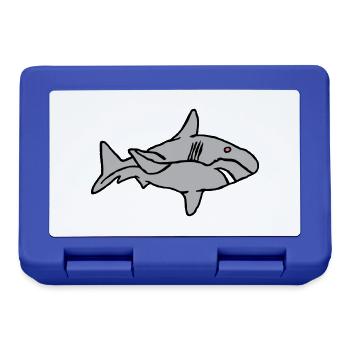 Poisson Requin Prédateur Eau Graffiti Océan - Boîte à goûter - bleu royal - Devant