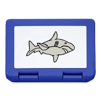 Poisson Requin Prédateur Eau Graffiti Océan - Boîte à goûter - bleu royal - Devant