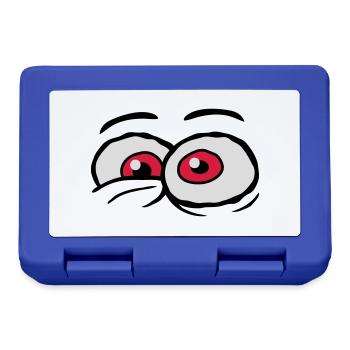 Comic Eyes Crazy Design - Lunchbox - royal blue - Front