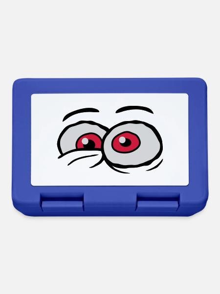 Comic Augen verrücktes Design - Brotdose - Royalblau