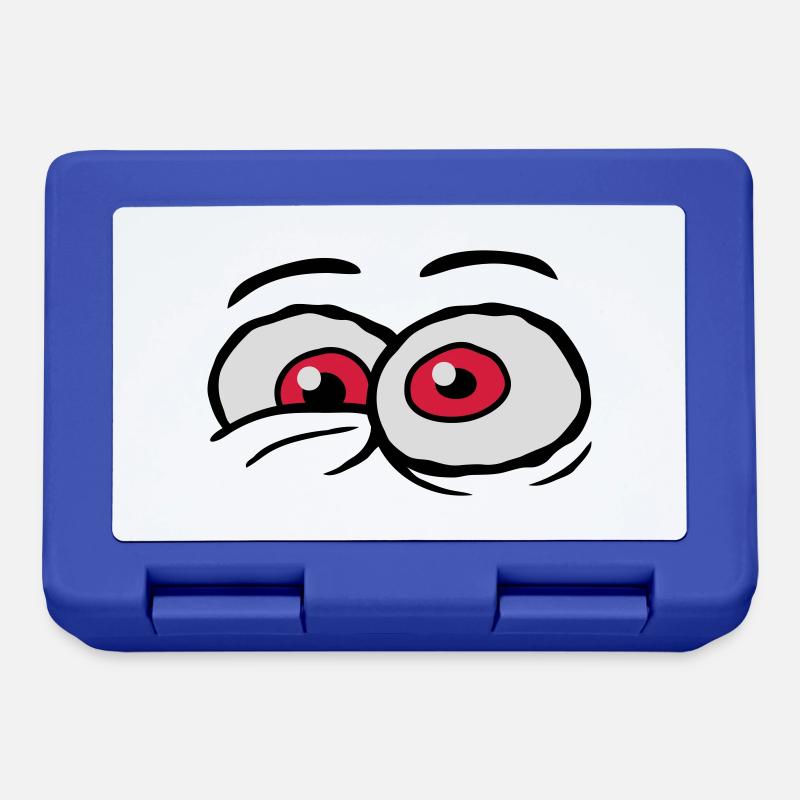 Comic Augen verrücktes Design - Brotdose - Royalblau