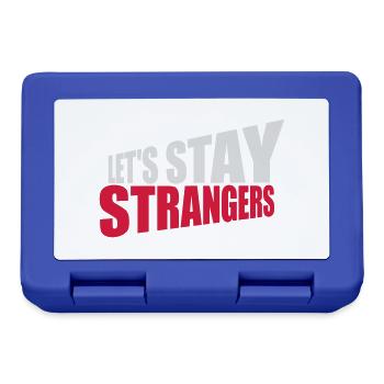 Citation Restons Strangers - Boîte à goûter - bleu royal - Devant
