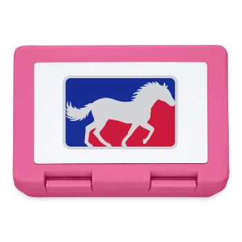 Red Blue Sport Horse - Lunchbox - pink - Front