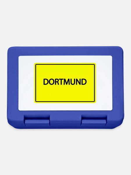 ortsschild dortmund - Brotdose - Royalblau