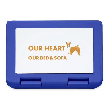 Dog First They Steal Our Heart Basenji - Lunchbox - royal blue - Front
