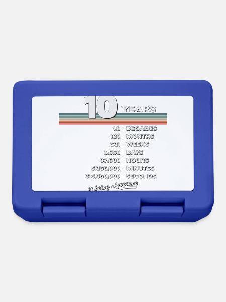 10. Geburtstag Vintage 10 Jahre alt Retro 120 - Brotdose - Royalblau