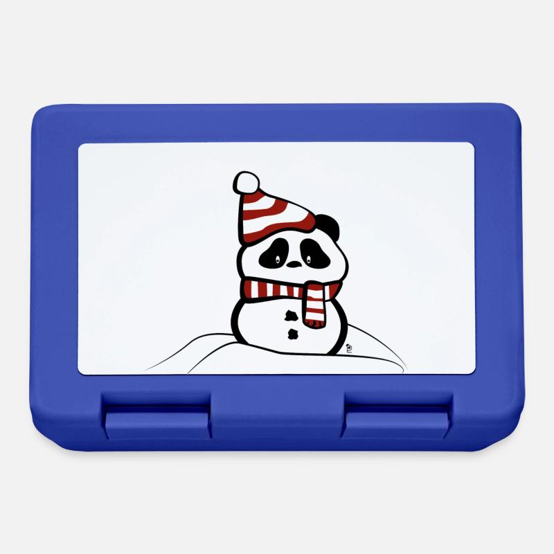 snow panda - Lunchbox - royal blue