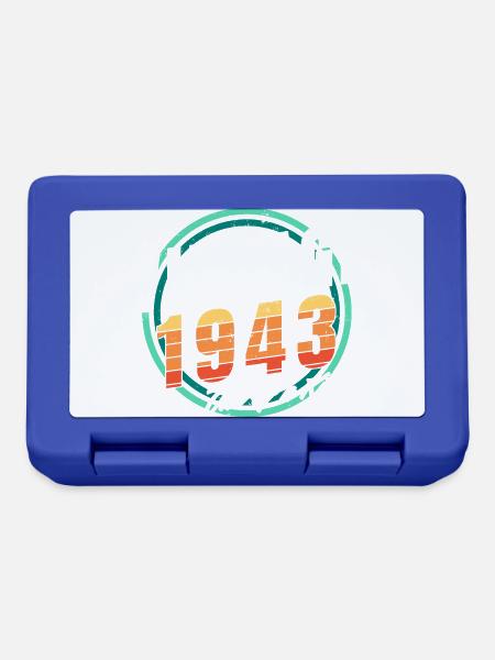 Vintage 1943 Hemd für Herren Frauen 80 Jahre 80 Jahre 80. - Brotdose - Royalblau
