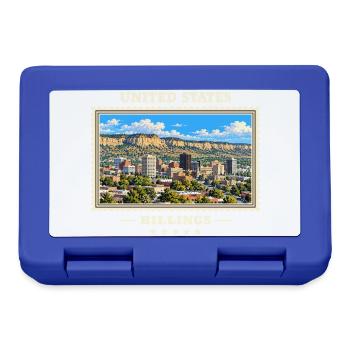 Vereinigte Staaten Billings Vintage Reisemarke - Brotdose - Royalblau - Vorne