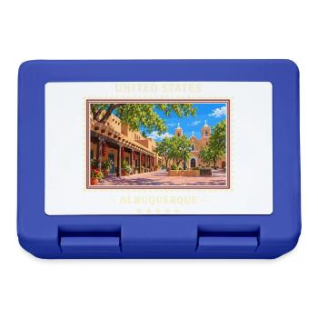 Vereinigte Staaten Albuquerque Vintage Reisemarke - Brotdose - Royalblau - Vorne