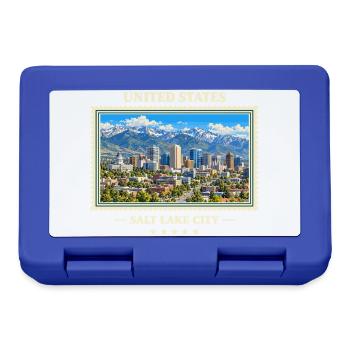 Vereinigte Staaten Salt Lake City Vintage Marke - Brotdose - Royalblau - Vorne