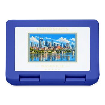 Vereinigte Staaten Nashville Vintage Reisemarke - Brotdose - Royalblau - Vorne