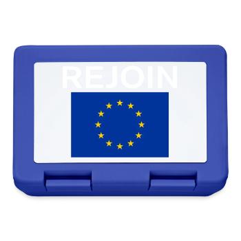 Erneuter EU White Text - Brotdose - Royalblau - Vorne