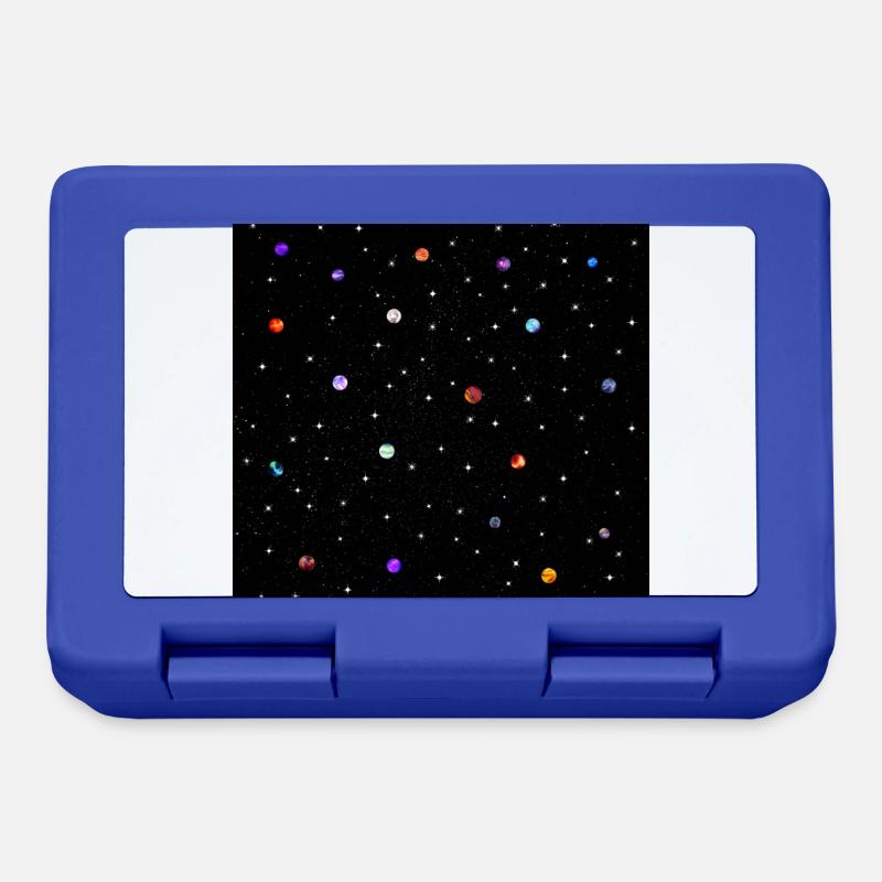 Galaxy Pattern - Cosmos - Planets - Lunchbox - royal blue