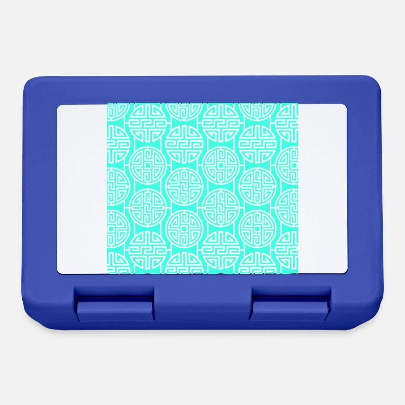Chinese pattern - Lunchbox - royal blue