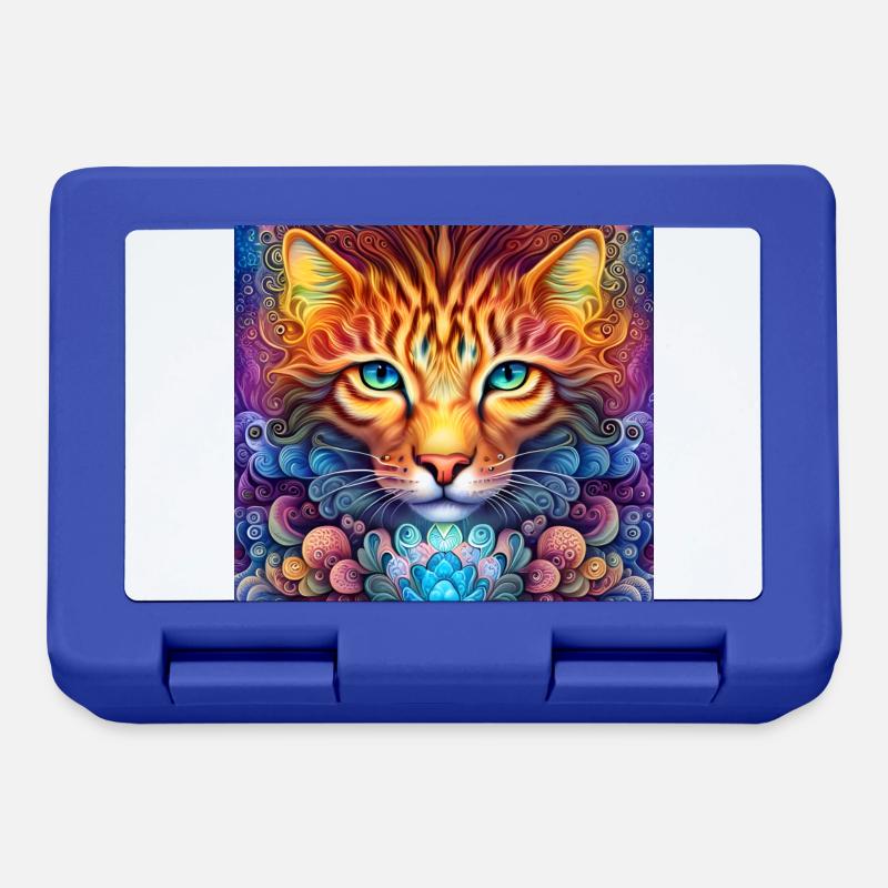 Psychedelischer Katzengeist. - Brotdose - Royalblau