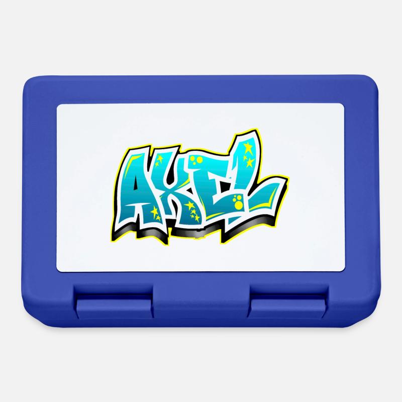 Graffiti Name Axel - Brotdose - Royalblau