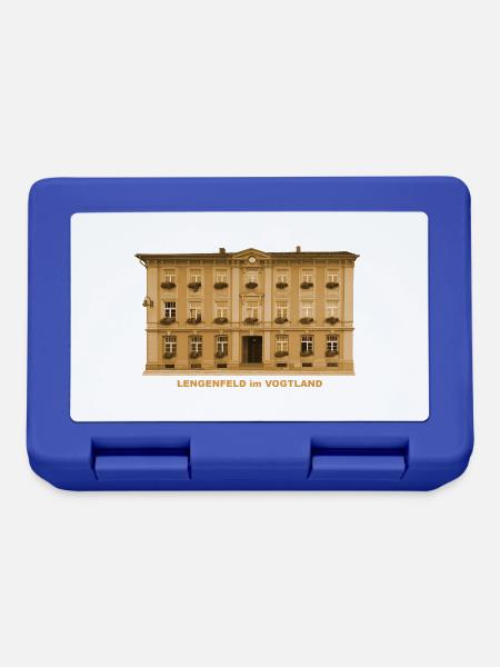 Lengenfeld Rathaus Vogtland Sachsen - Brotdose - Royalblau