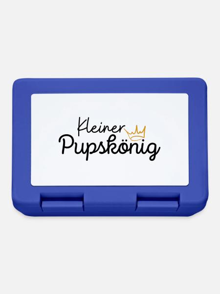 Kleiner Pupskönig Babybody Geschenk zur Geburt - Brotdose - Royalblau