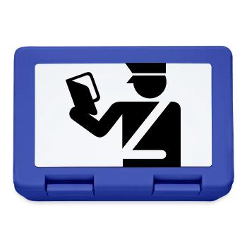 Policeman traffic ticket gift idea hat - Lunchbox - royal blue - Front