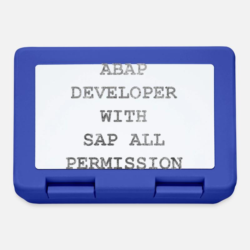 ABAP SAP Developer! Geschenkidee - Brotdose - Royalblau