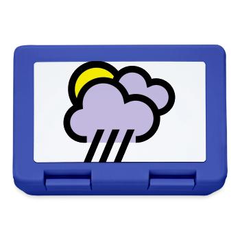 bewölkt mit Schauern Symbol Wetter icon - Brotdose - Royalblau - Vorne