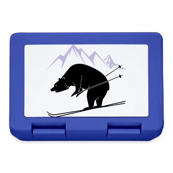 Snowboard Bear - Brotdose - Royalblau - Vorne