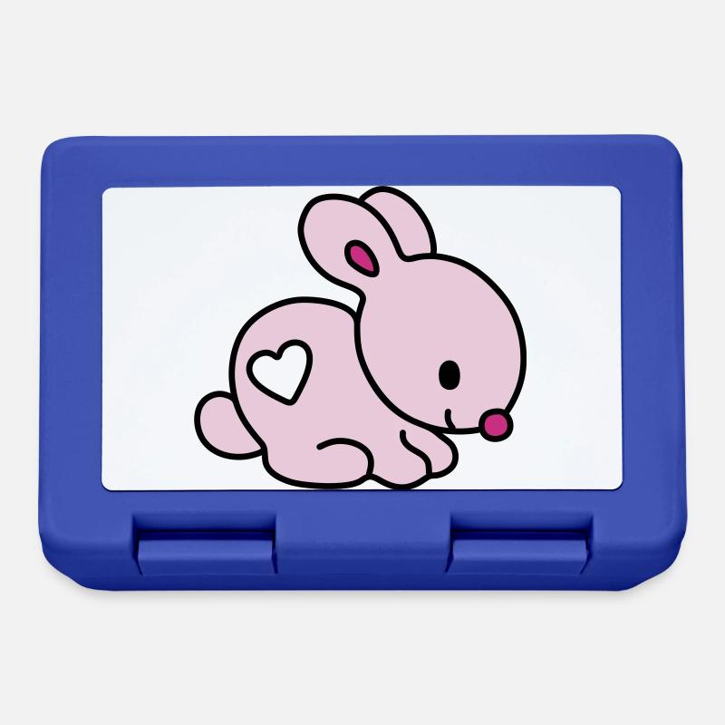 lapin coeur - Boîte à goûter - bleu royal