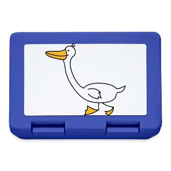 lustige Gans - Brotdose - Royalblau - Vorne