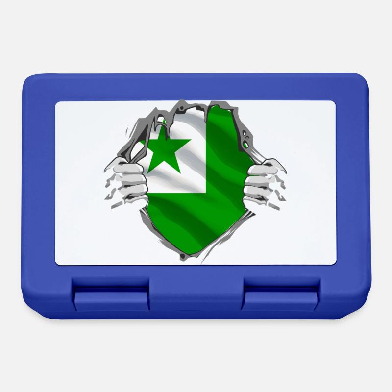 Esperanto ist die Sprache der Freundschaft. - Brotdose - Royalblau
