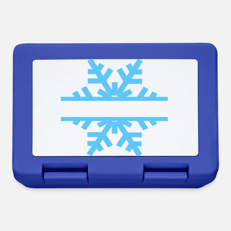 flocons de neige - Boîte à goûter - bleu royal