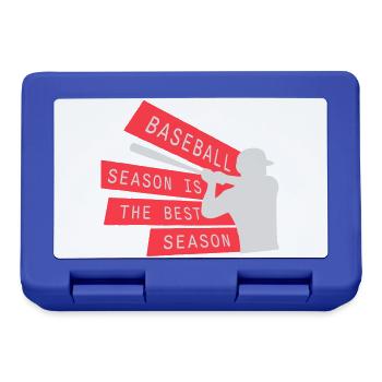 La saison de baseball est la meilleure saison des sports de fans - Boîte à goûter - bleu royal - Devant