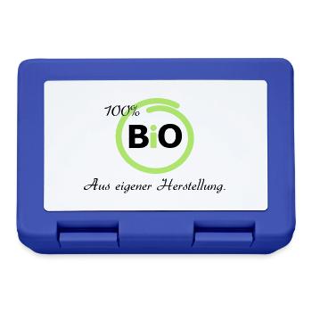 100 % Bio - Brotdose - Royalblau - Vorne