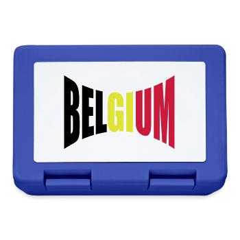 Belgium Belgium Text Flag Cool Football Fan Fun - Lunchbox - royal blue - Front