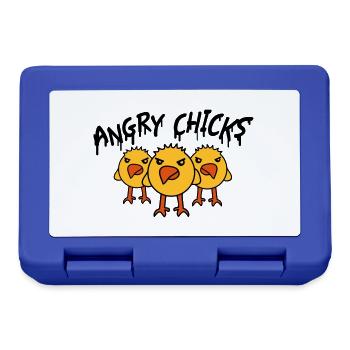 Angry Chicks - Brotdose - Royalblau - Vorne