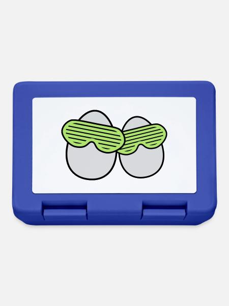 Funky Eggs - Lunchbox - royal blue
