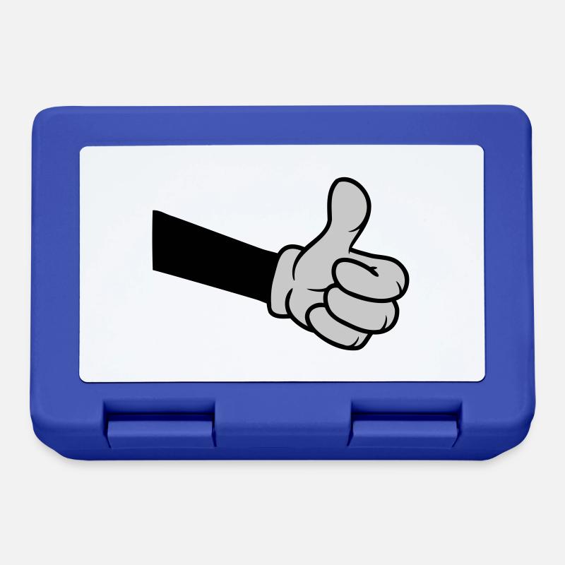 OK Comic Hand Daumen - Brotdose - Royalblau