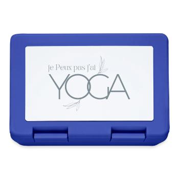 Je peux pas j'ai yoga - Boîte à goûter - bleu royal - Devant